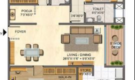 Lodha Casa Paradiso 3 BHK Aura Floorplan 