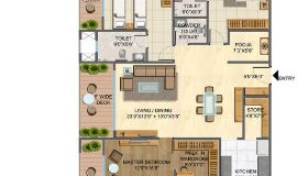 Lodha Casa Paradiso 3 BHK Luxe Floorplan 