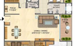 Lodha Casa Paradiso 3 BHK Luxe Floorplan 