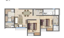 Lodha Upper Thane 2 BHK Ultima Floorplan