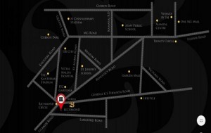 Sobha 25 Richmond Location Map