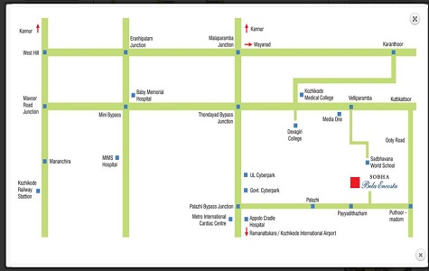 Sobha Bela Encosta Location Map