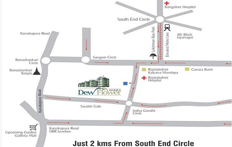 Sobha Dewflower Location Map