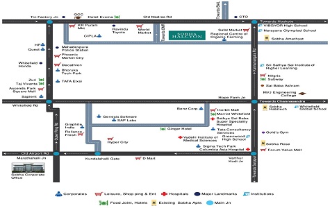 Sobha Halcyon Location Map