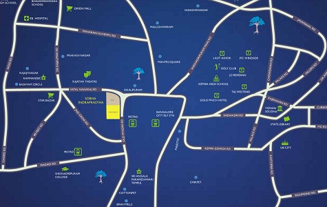 Sobha Indraprastha Location Map