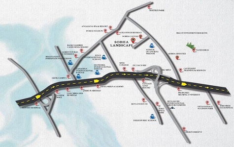 Sobha Landscape Location Map