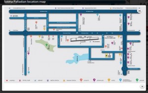Sobha Palladian Location Map