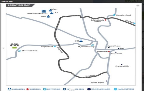 Sobha Retreat Location Map