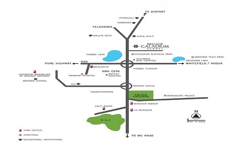 Brigade Caladium Location Map