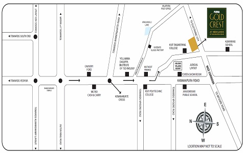 Purva Gold Crest Location Map