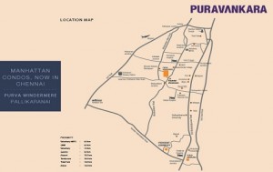 Purva Manhattan Condos Location Map