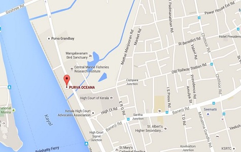 Purva Oceana Location Map