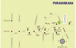 Purva Sky Condos Location Map