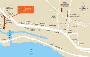 Purva Sky Condos Series I Location Map