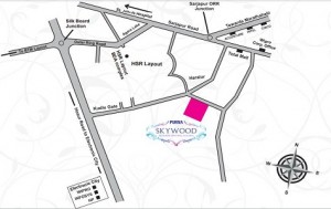 Purva Skywood Location Map