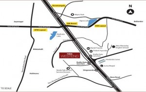 Purva Westend Location Map