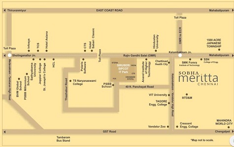 Sobha Meritta Location Map