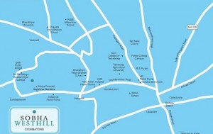 Sobha Westhill Location Map